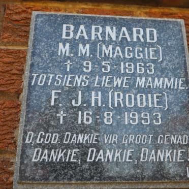 BARNARD M.M. -1963 :: BARNARD F.J.H. -1993