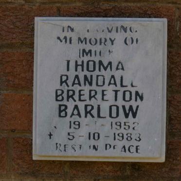 BARLOW Thomas Randall Brereton 1952-1983