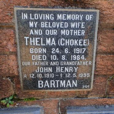 BARTMAN Henry 1910-1995 &amp; Thelma CHOKEE 1917-1984