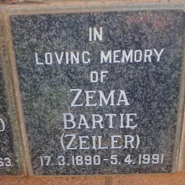 BARTIE Zema nee ZEILER 1890-1991