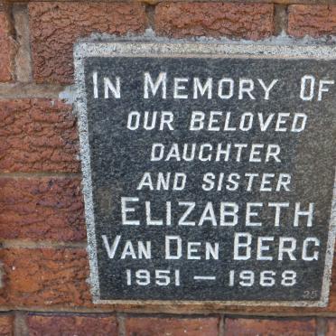 BERG Elizabeth, van den 1951-1968