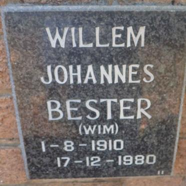 BESTER Willem Johannes 1910-1980