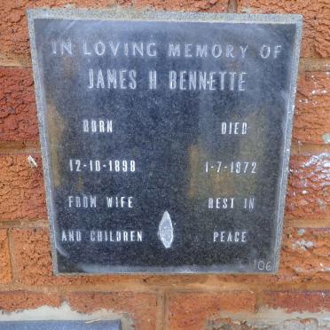 BENNETTE James H. 1898-1972