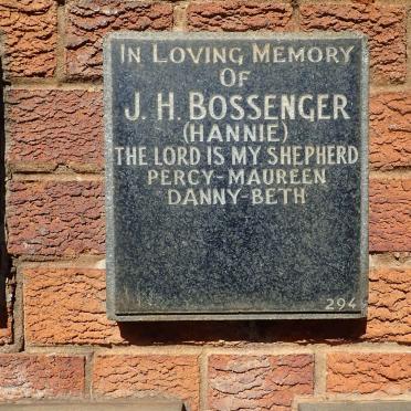 BOSSENGER J.H.