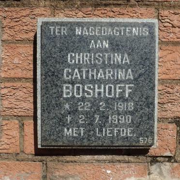 BOSHOFF Christina Catharina 1918-1990