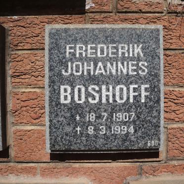 BOSHOFF Frederik Johannes 1907-1994