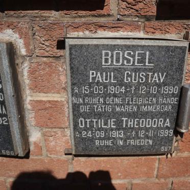 BOSEL Paul Gustav 1904-1990 &amp; Ottilie Theodora 1913-1999