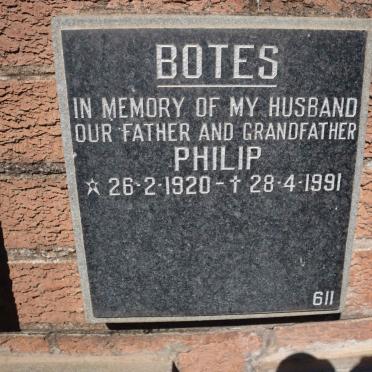 BOTES Philip 1920-1991
