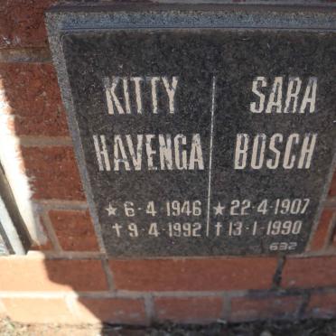 BOSCH Sara 1907-1990 :: HAVENGA Kitty 1946-1992
