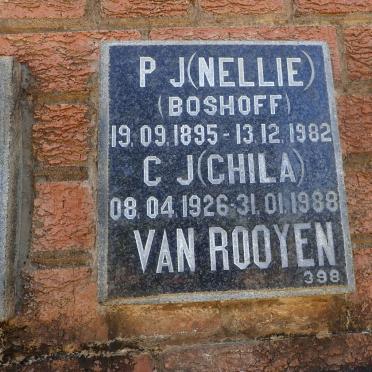 BOSHOFF P.J. 1895-1982 :: C.J VAN ROOYEN 1926-1988