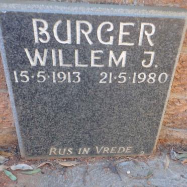 BURGER Willem J. 1913-1980