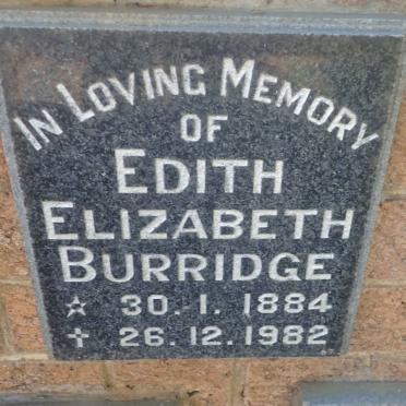 BURRIDGE Edith Elizabeth 1884-1982