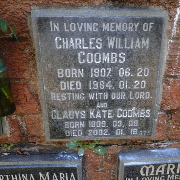 COOMBS Charles William 1907-1984 &amp; Gladys Kate 1909-2002