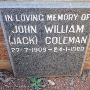 COLEMAN John William 1909-1980