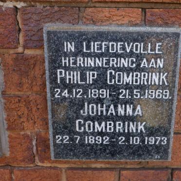 COMBRINK Philip 1891-1969 &amp; Johanna 1892-1973