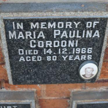 CORDONI Maria Paulina -1966