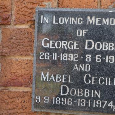 DOBBIN George 1892-1970 &amp; Mabel Cecilia 1896-1974