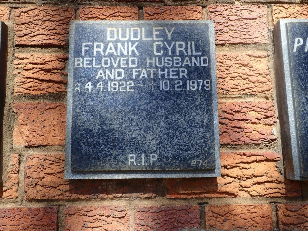 DUDLEY Frank Cyril 1922-1979
