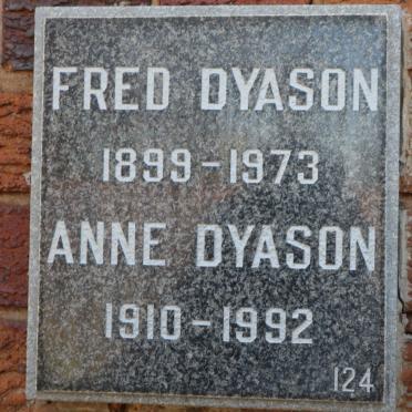 DYASON Fred 1899-1973 &amp; Anne 1910-1992