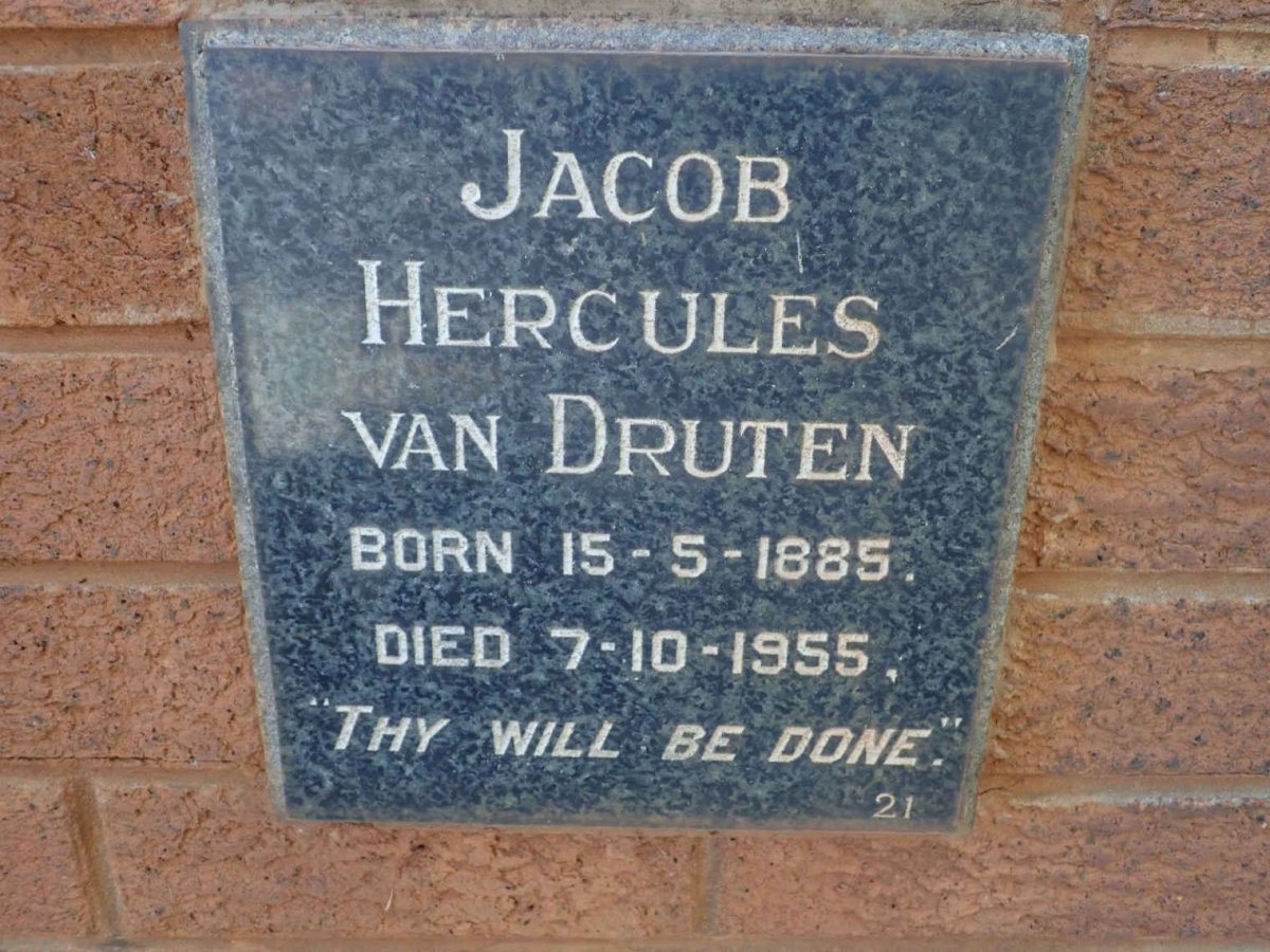 DRUTEN Jacob Hercules, van 1885-1955