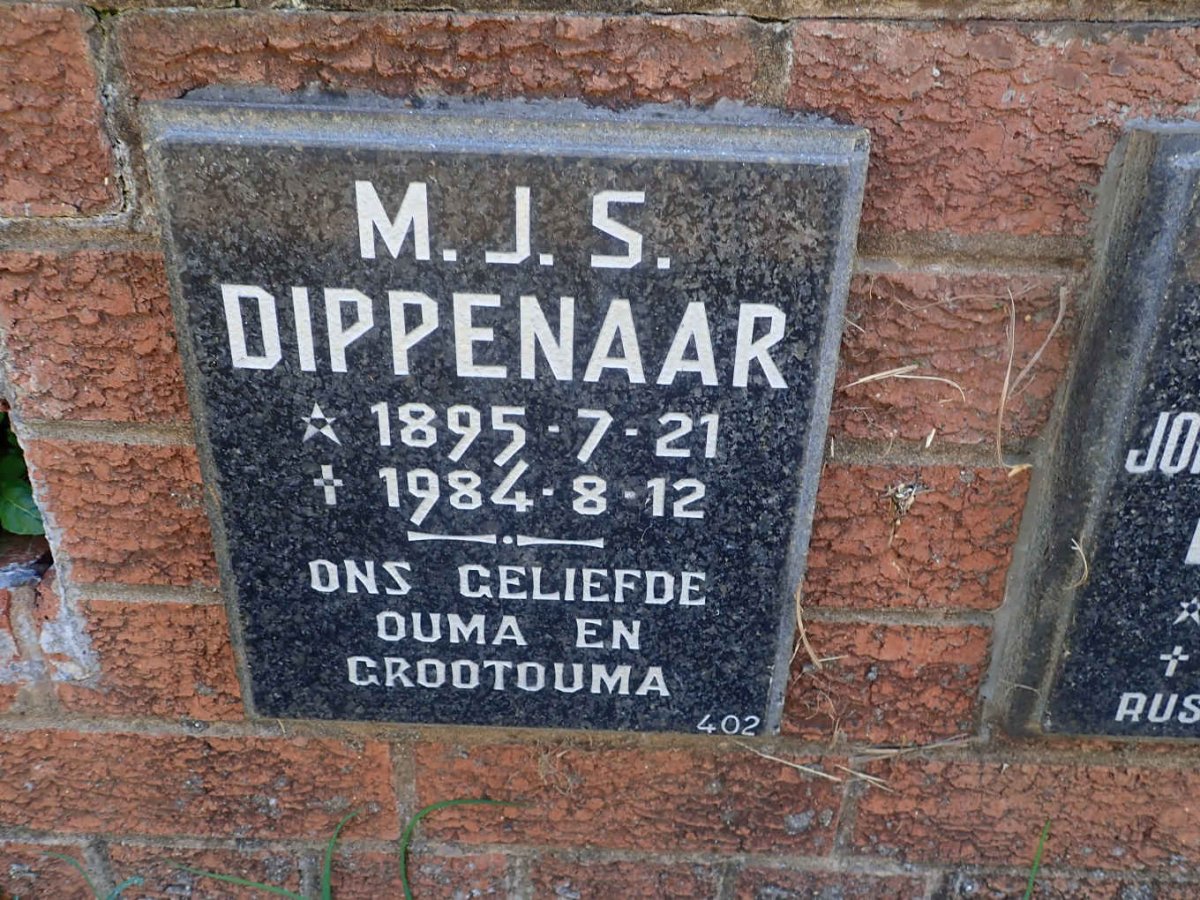 DIPPENAAR M.J.S. 1895-1984