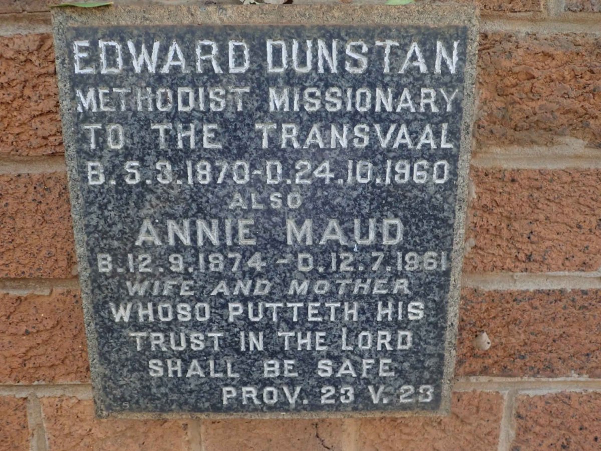 DUNSTAN Edward 1870-1960 &amp; Annie Maud 1874-1961
