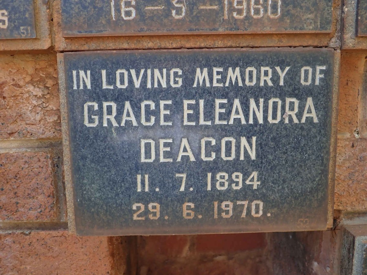 DEACON Grace Eleanora 1894-1970