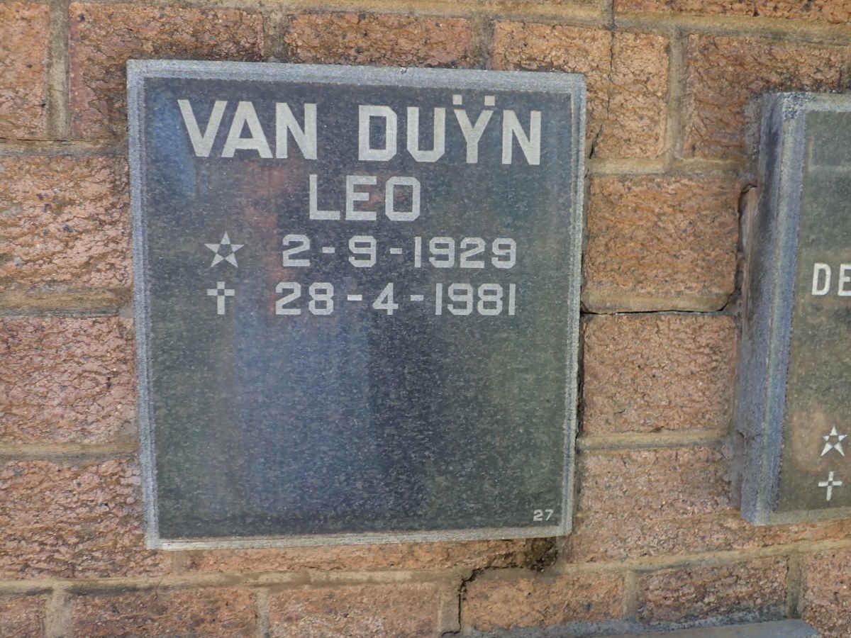 DUYN Leo, van 1929-1981