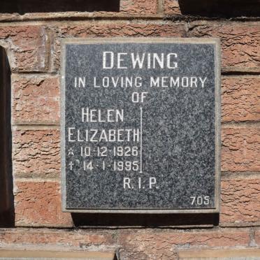 DEWING Helen Elizabeth 1926-1995