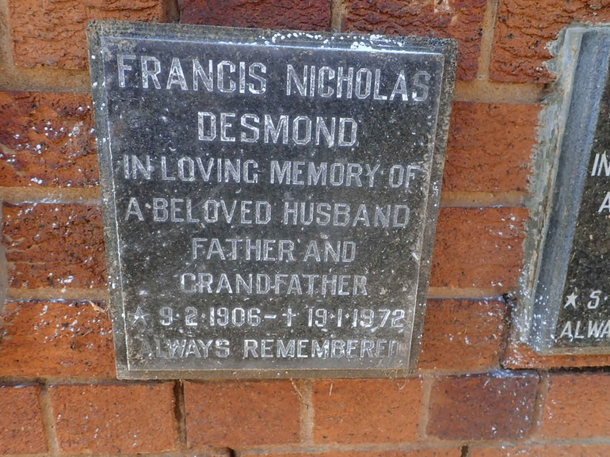 DESMOND Francis Nicholas 1906-1972