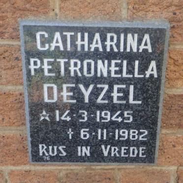 DEYZEL Catharina Petronella 1945-1982