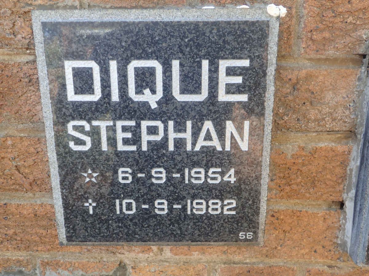DIQUE Stephan 1954-1982