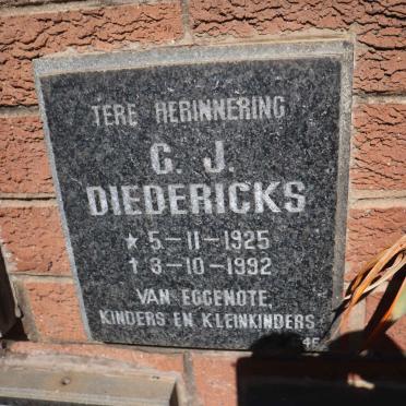 DIEDERICKS G.J. 1925-1992