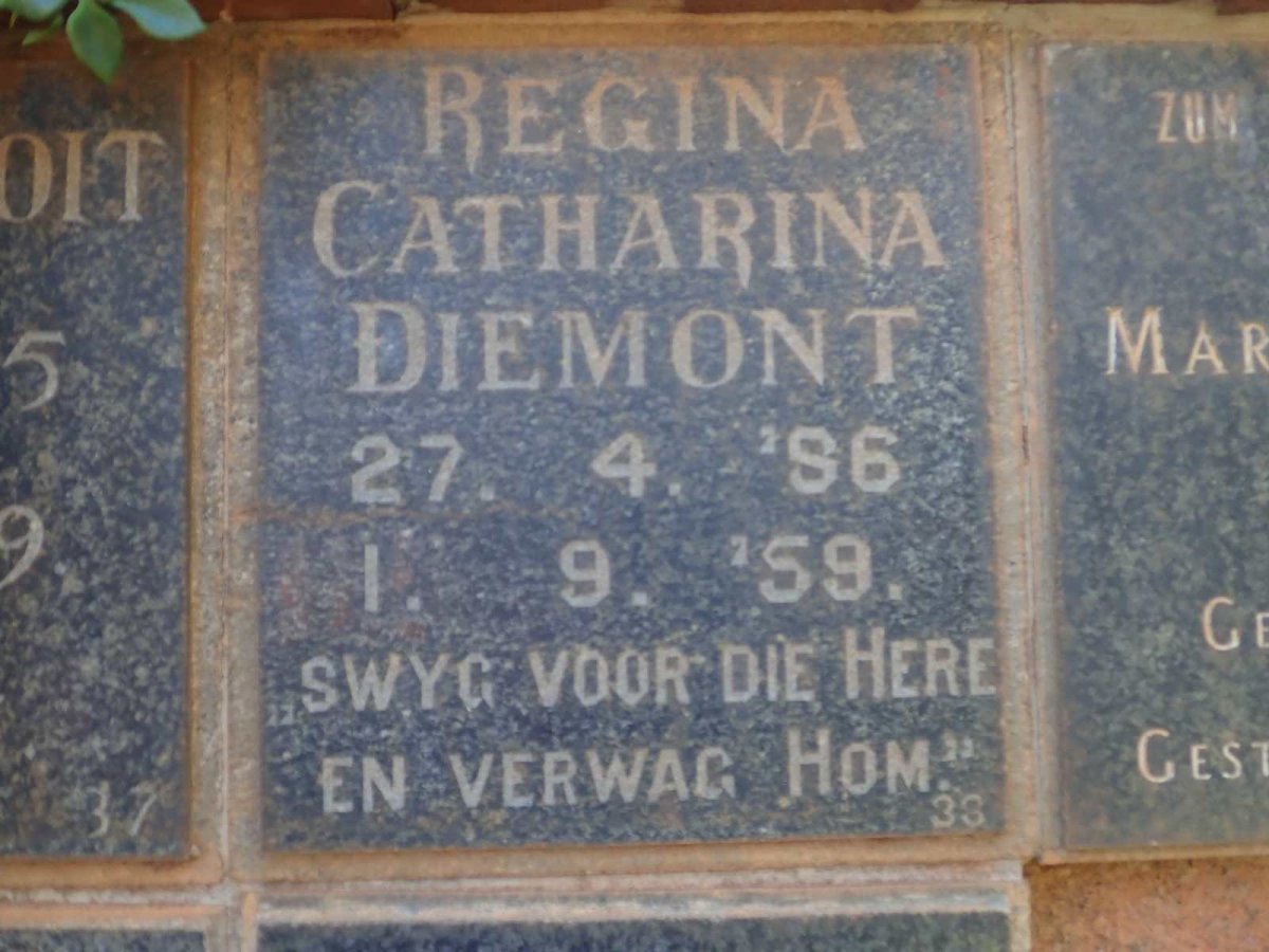 DIEMONT Regina Catharina 1886-1959