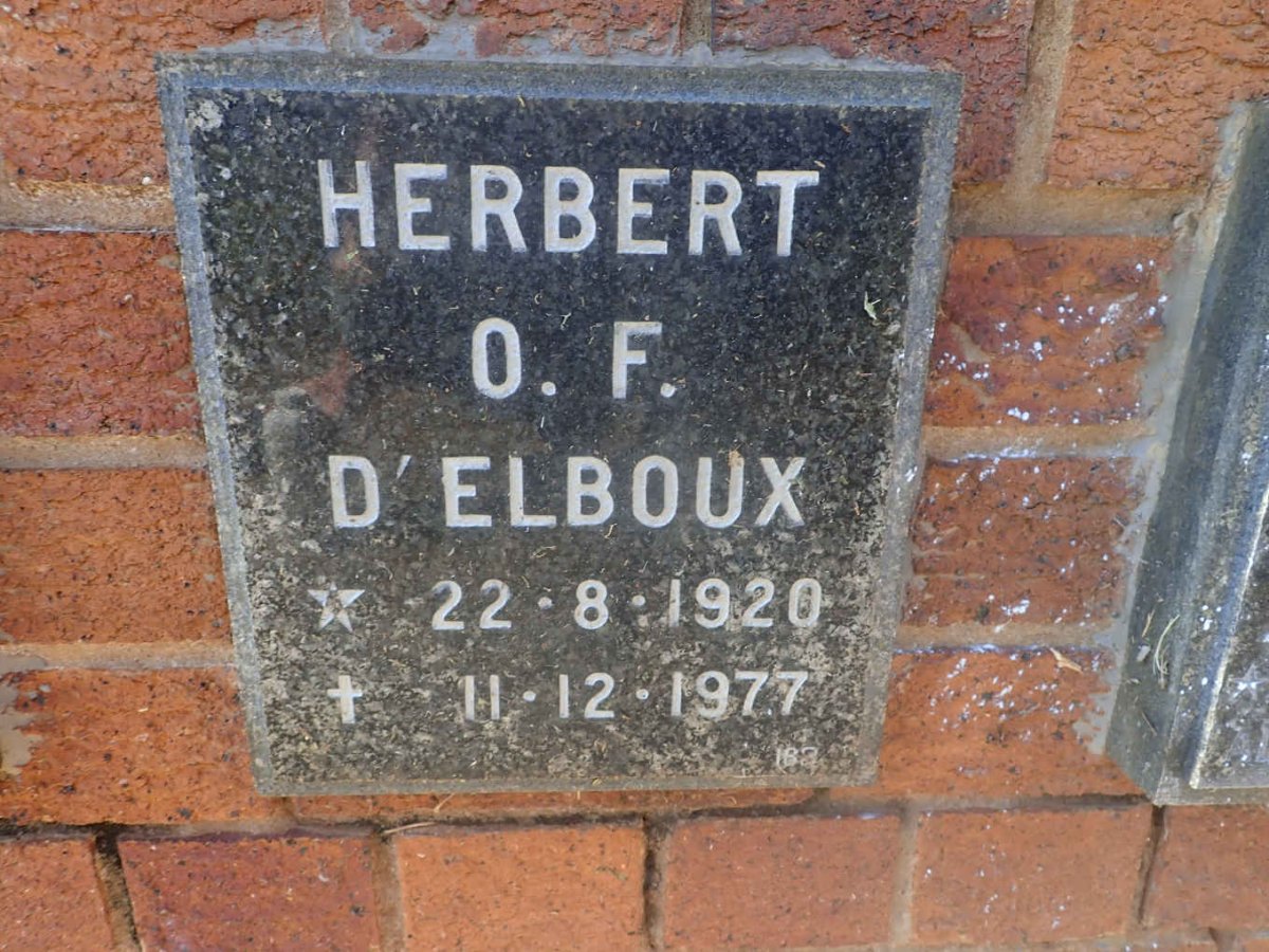 D'ELBOUX Herbert O.F. 1920-1977