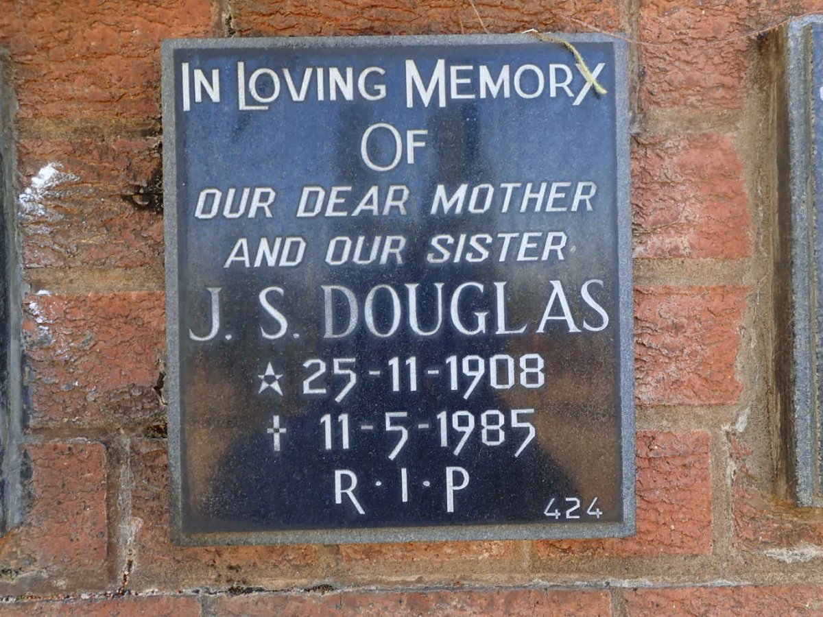 DOUGLAS J.S. 1908-1985