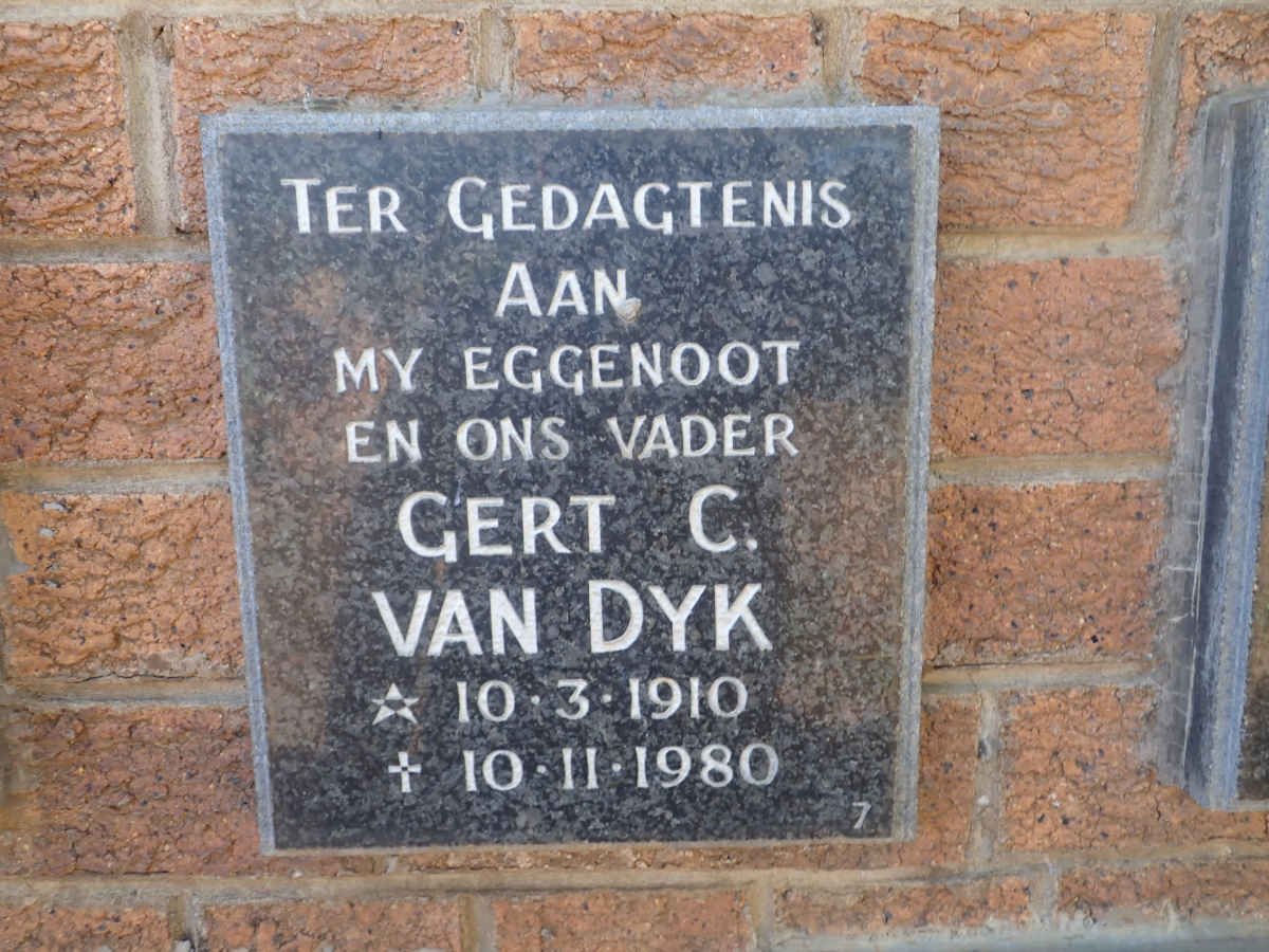 DYK Gert C., van 1910-1980