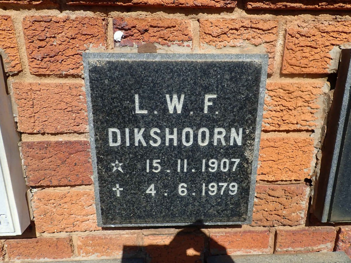 DIKSHOORN L.W.F. 1907-1979