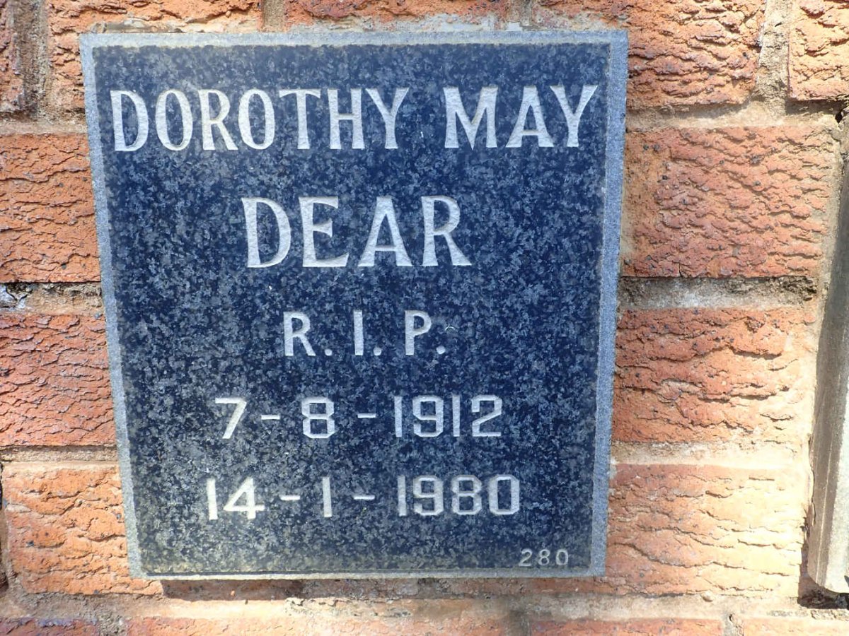 DEAR Dorothy May 1912-1980