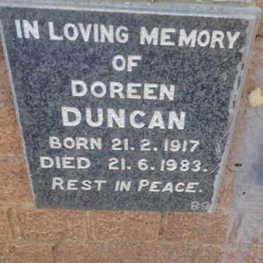 DUNCAN Doreen 1917-1983