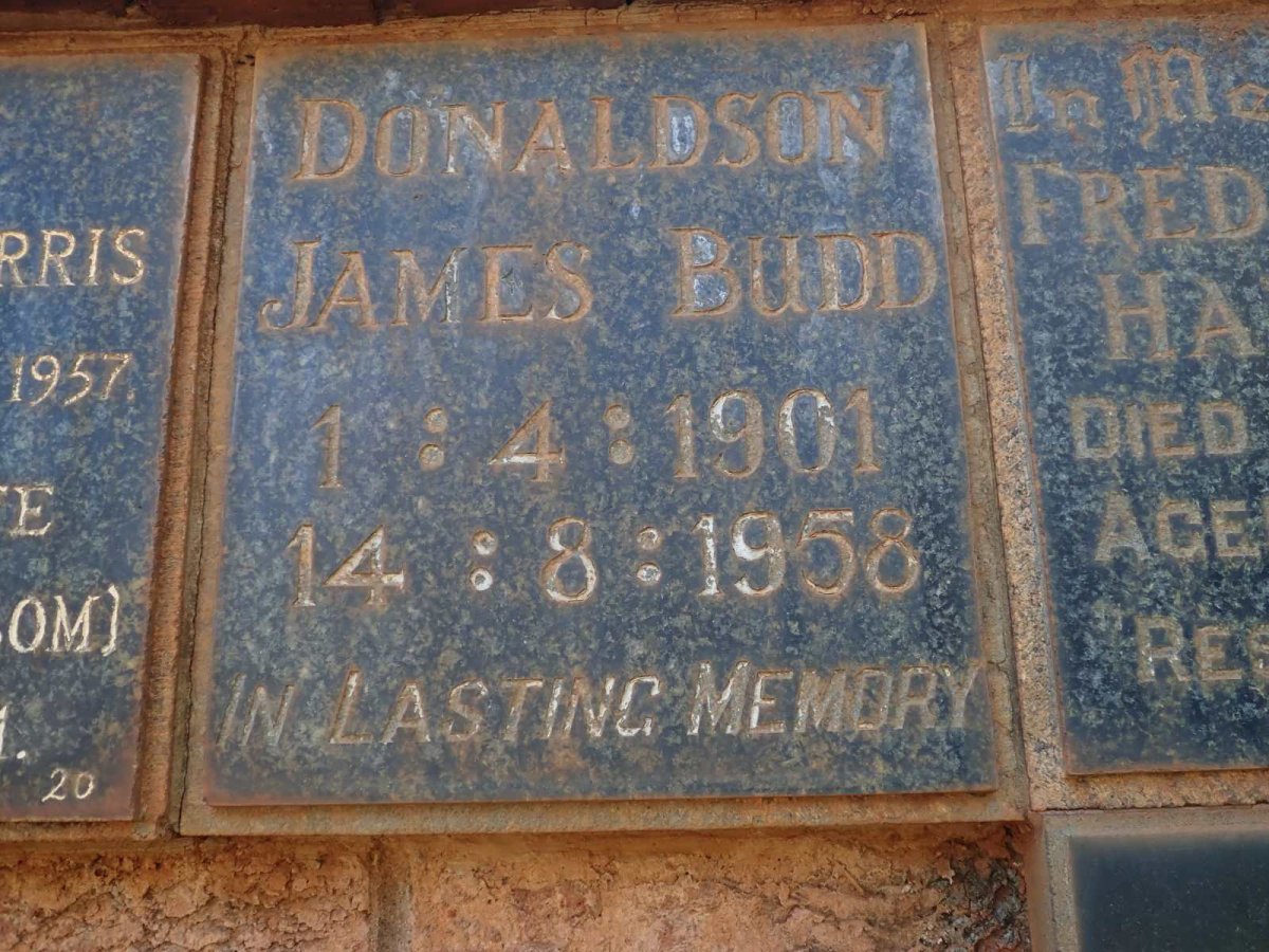 DONALDSON James Budd 1901-1958