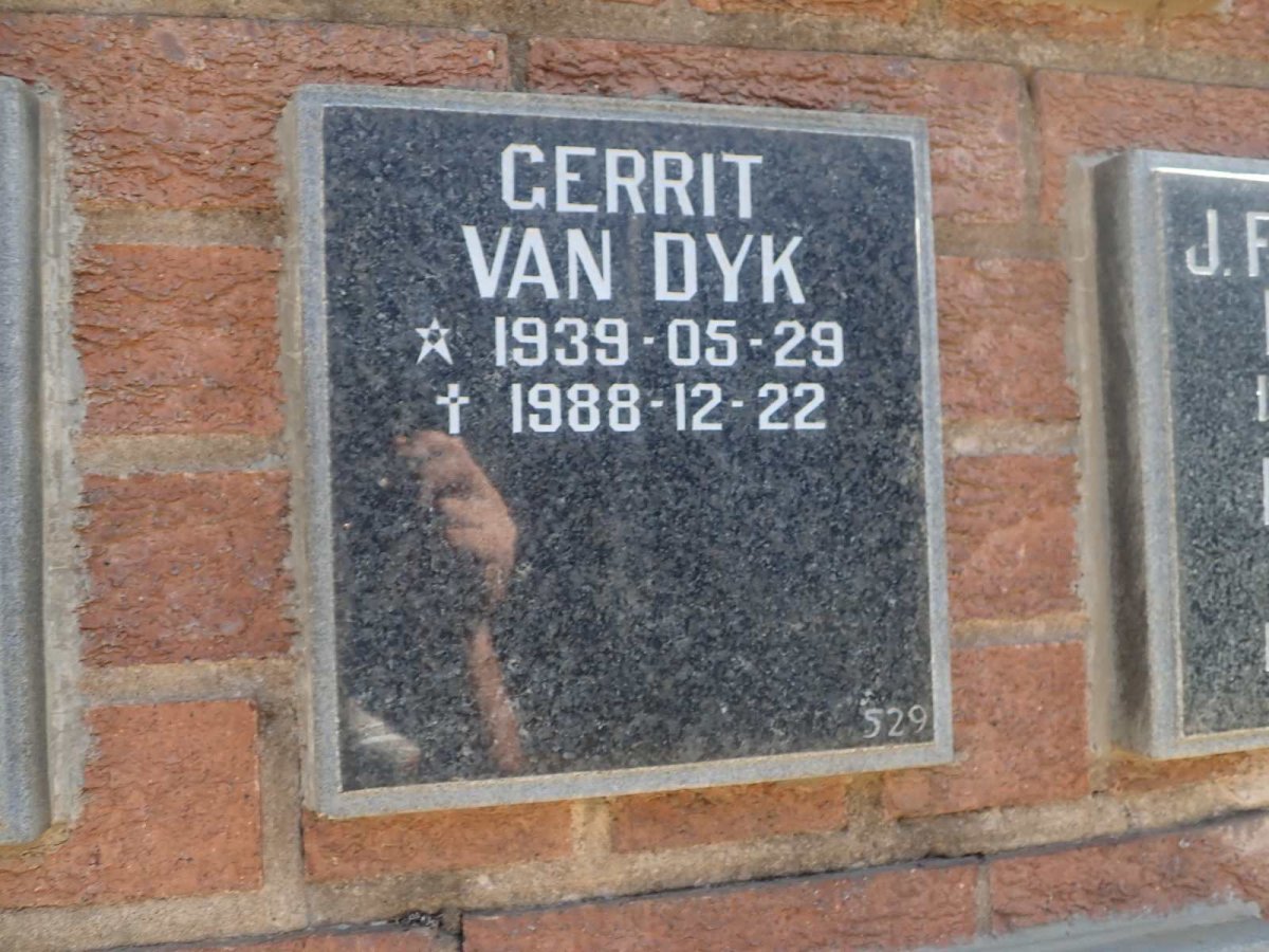 DYK Gerrit, van 1939-1988