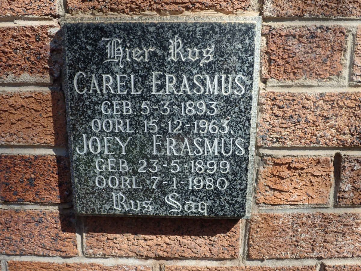 ERASMUS Carel 1893-1963 &amp; Joey 1899-1980