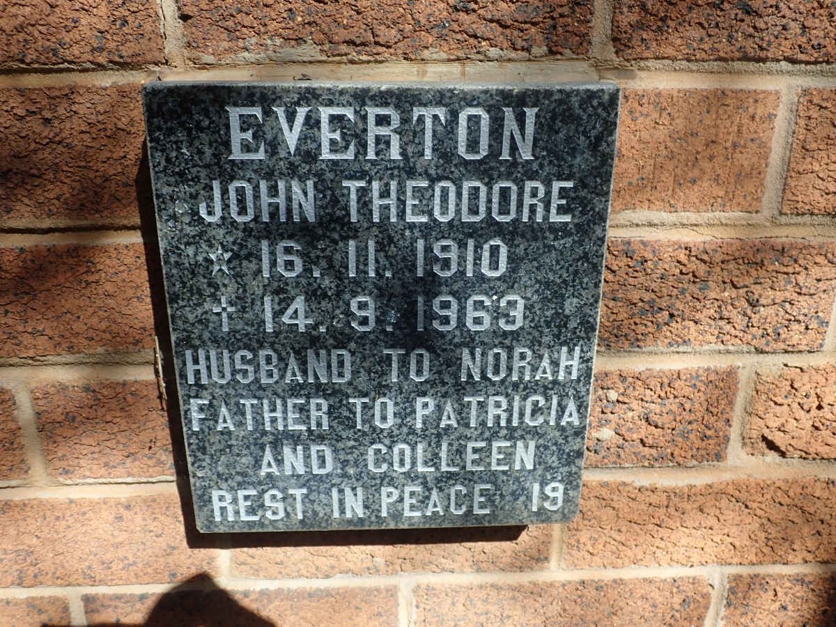 EVERTON John Theodore 1910-1963