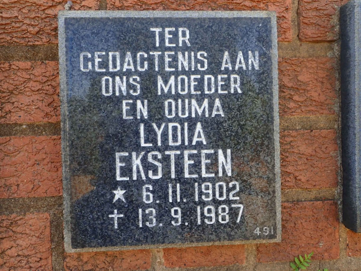 EKSTEEN Lydia 1902-1987