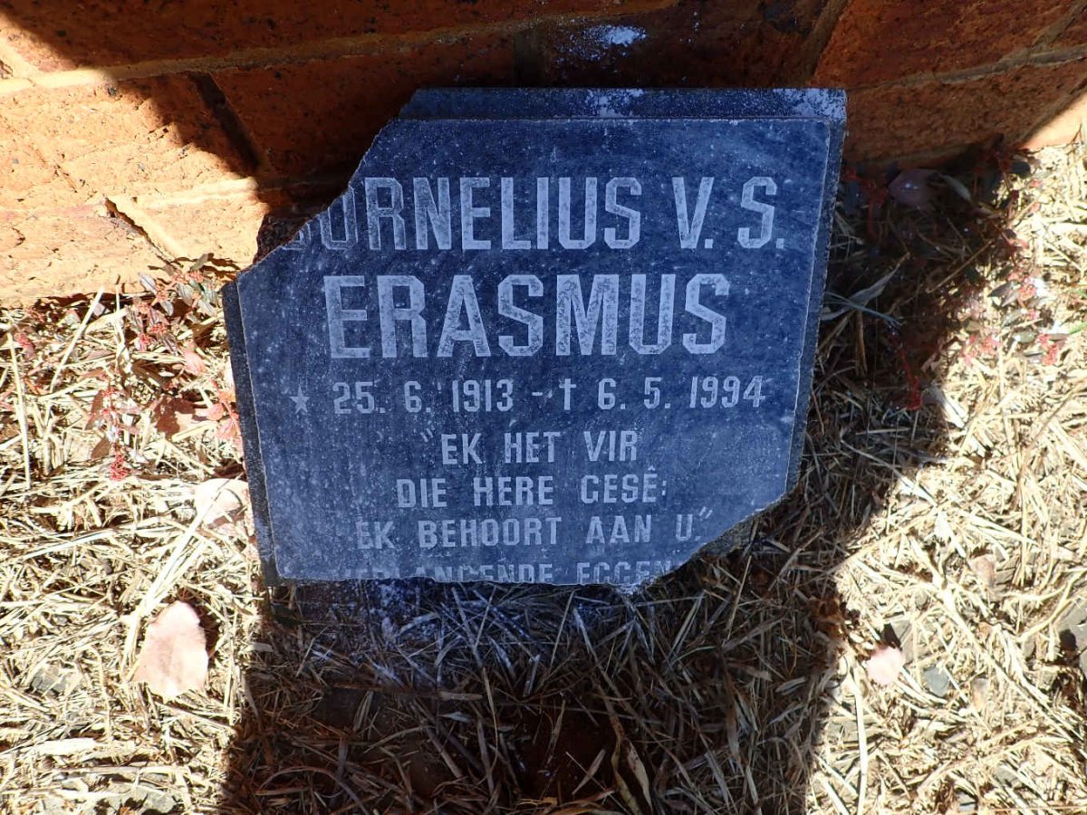 ERASMUS Cornelius V.S. 1913-1994