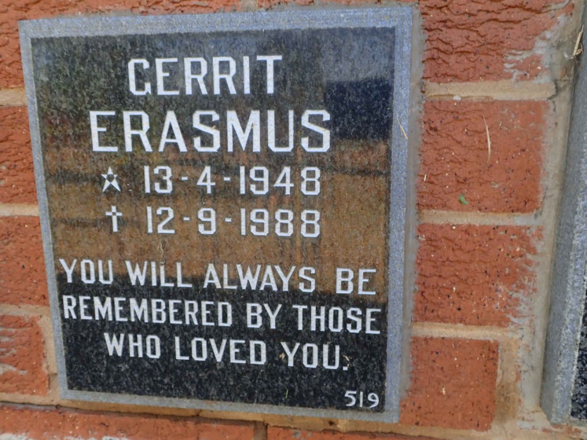 ERASMUS Gerrit 1948-1988