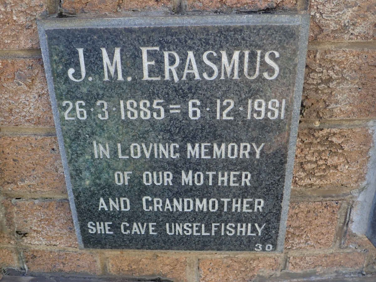 ERASMUS J.M. 1885-1981