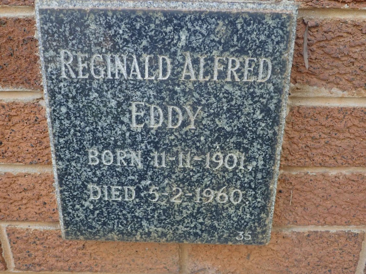 EDDY Reginald Alfred 1901-1960