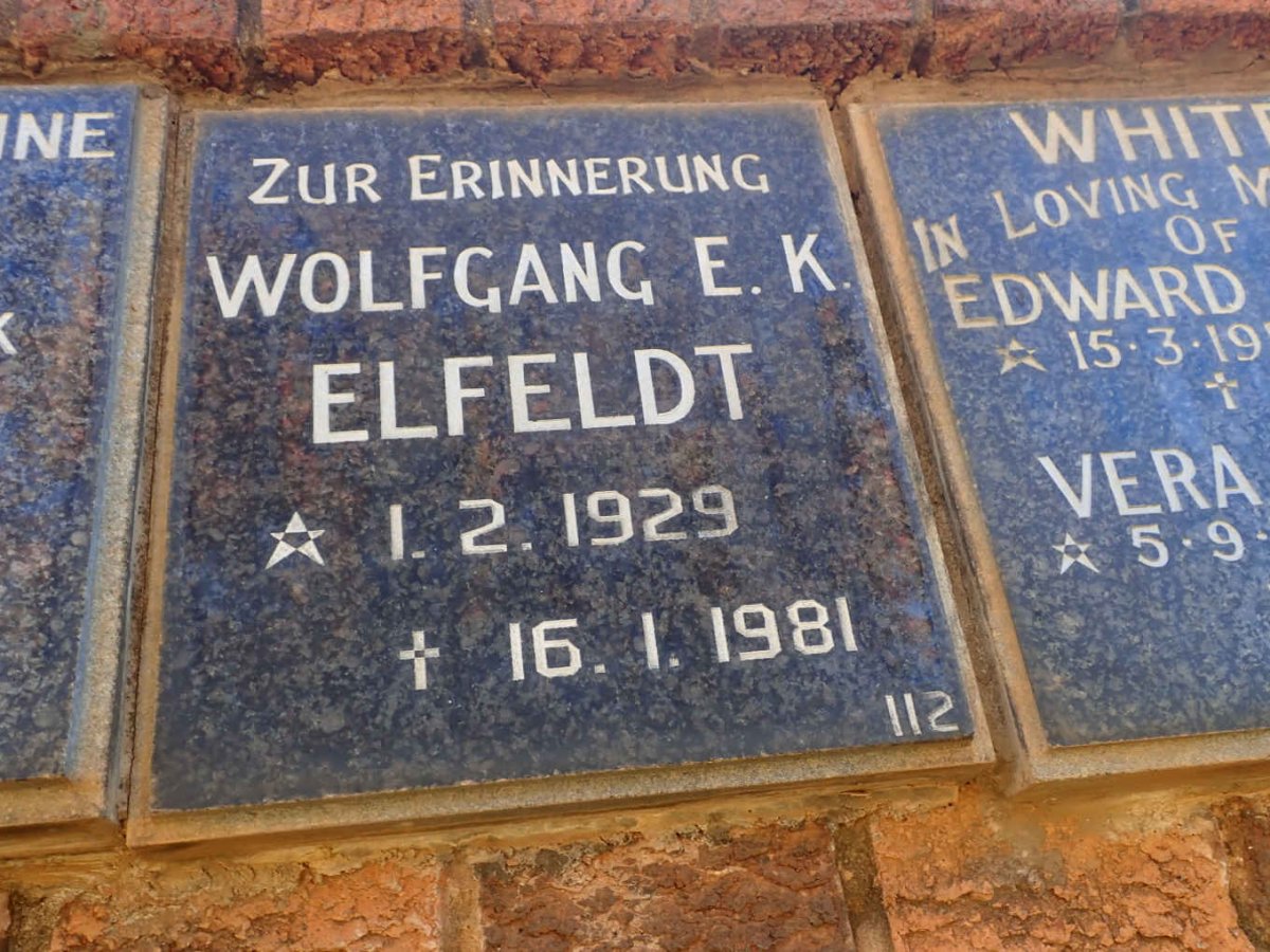 ELFELDT Wolfgang E.K. 1929-1981